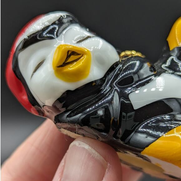 4 Vintage Penguin Christmas Ornaments Holiday Ceramic Cutesy Playful Japan? - Picture 8 of 16